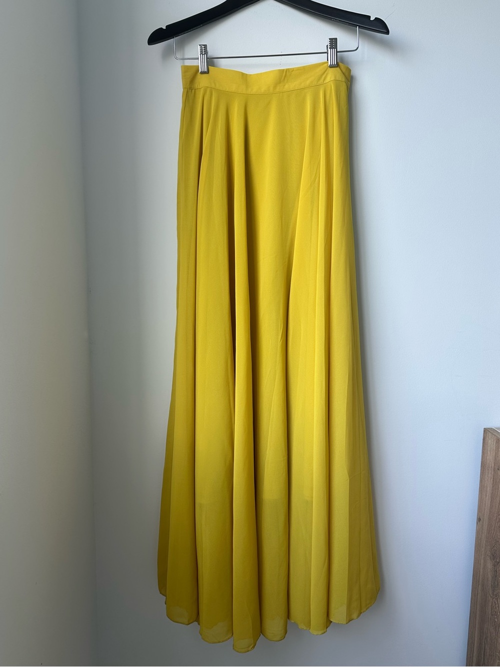 Chicwish Bright Yellow High Waisted Flowing Maxi Skirt